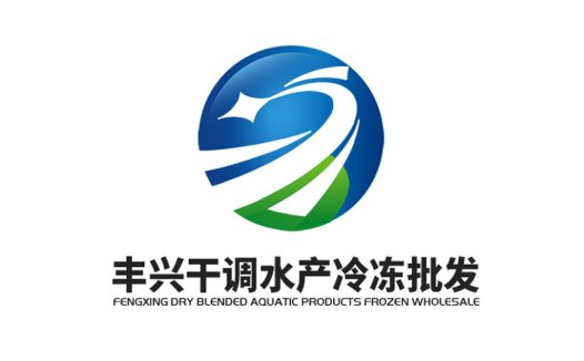 蓝色渐变水波纹logo设计