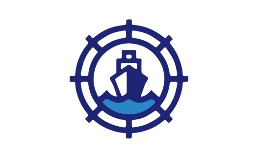 船舵与船形logo设计