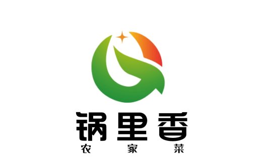绿色渐变元素与中文文字结合的logo设计