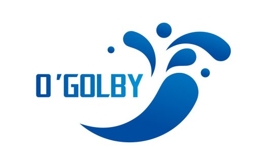 蓝色水波浪形Logo设计