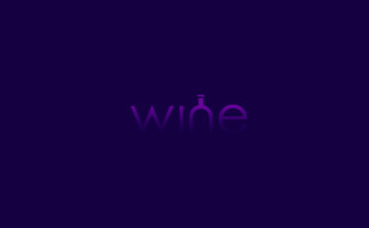 简约优雅的'wine'字体logo设计