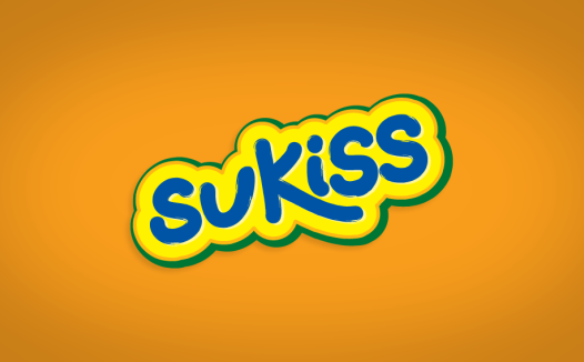卡通风格的SUKISS logo设计