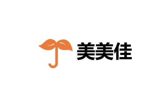 简约橙色叶子伞形logo设计