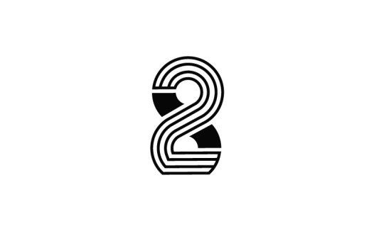 数字2创意logo设计