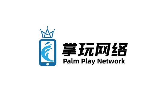 掌玩网络logo设计:皇冠与手机结合的创新视觉