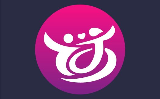 简洁现代的粉色圆圈logo设计