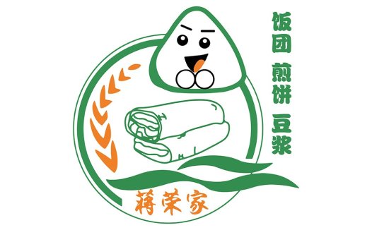 卡通美食logo设计:煎饼果子主题