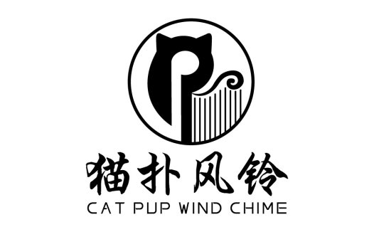 猫扑扑风铃logo设计