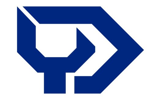 简洁现代的蓝色箭头logo设计