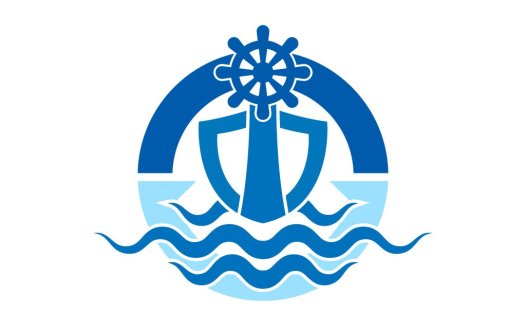 海洋主题轮船方向盘logo设计