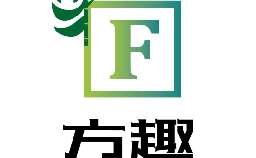 熊猫与方块结合的绿色logo设计