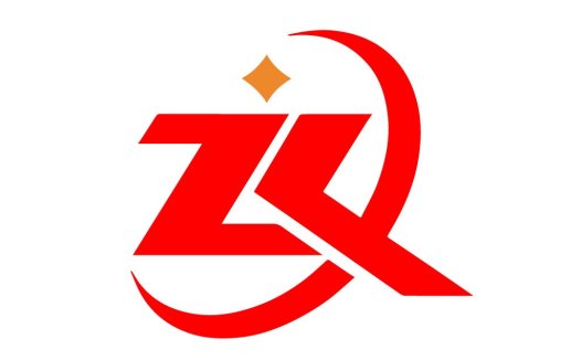 简洁现代的红色抽象字母ZQ Logo设计