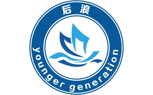 后浪logo设计:蓝色波浪与现代感的结合