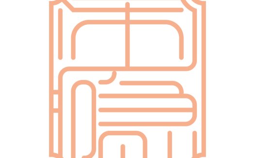 简洁线条书本logo设计