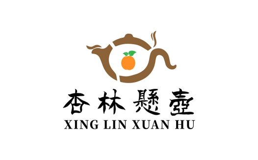 茶壶与橙子结合的logo设计