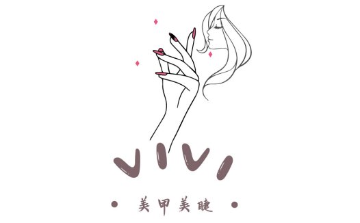 美甲美睫logo设计:简约优雅女性形象
