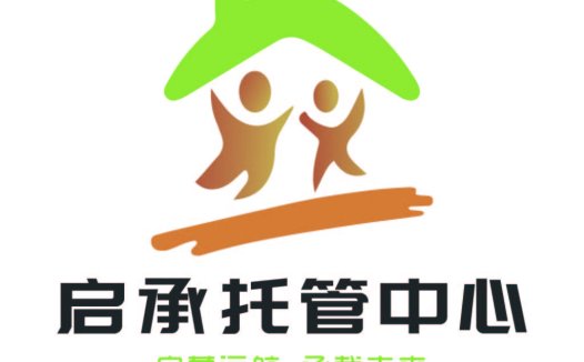 绿色屋顶下的和谐家庭logo设计
