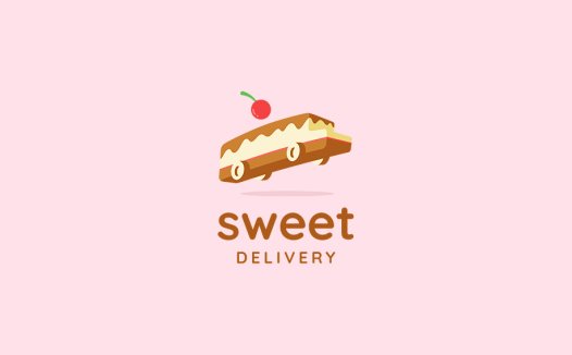 甜点蛋糕logo设计:简洁可爱风格