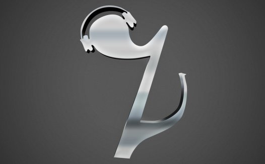 简约金属风数字7 logo设计