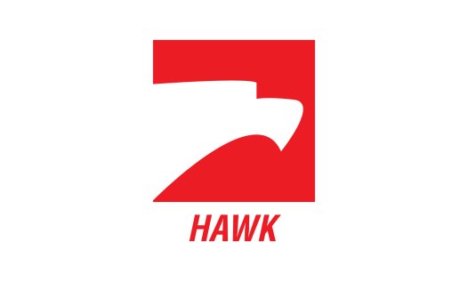 简洁鹰头图案的Hawk标志设计