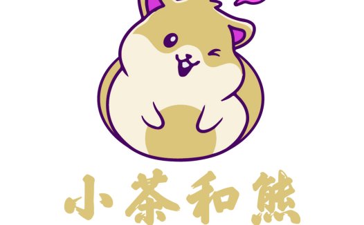 萌宠小茶茶和熊logo设计