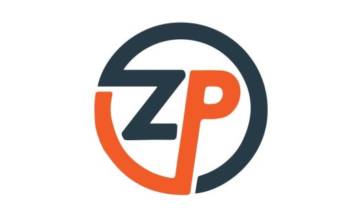 简洁现代的ZP字母组合logo设计