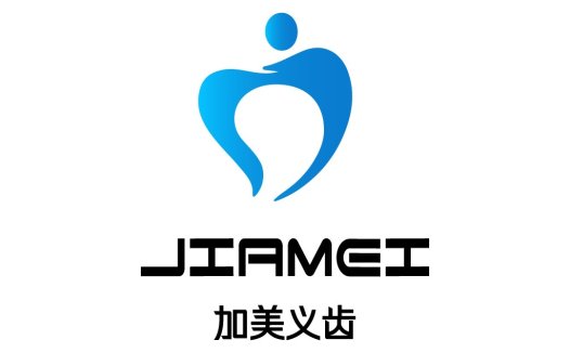 JIAMEI Logo设计:简洁蓝色心形标志