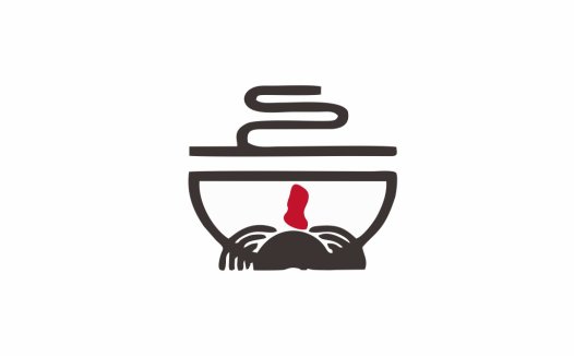 热气腾腾的美食logo设计