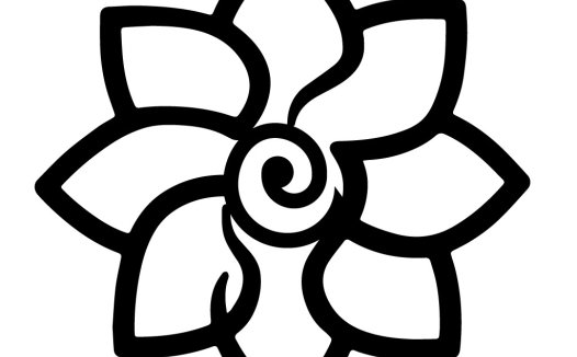 简洁花卉logo设计