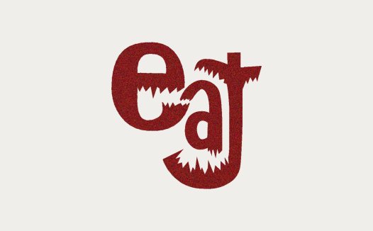 创意红色字母'eat'标志设计