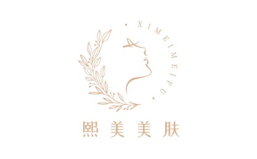优雅女性轮廓与花卉元素的logo设计