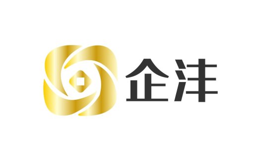 金色玫瑰花形logo设计
