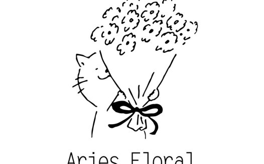 Aries Floral Logo Design