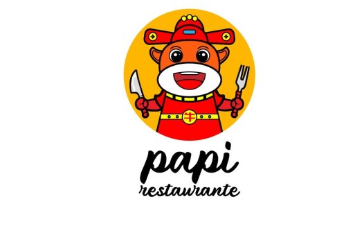 卡通牛形象餐厅logo设计