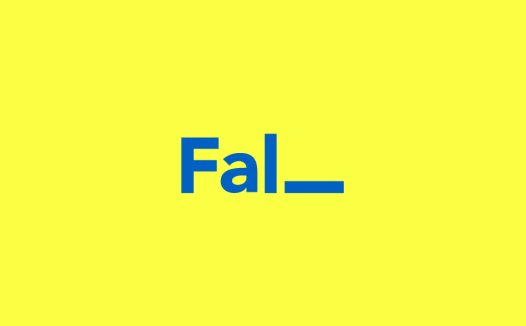简洁明快的黄色背景蓝色文字Logo设计