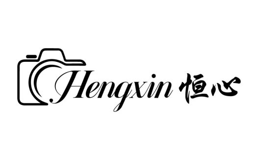 相机元素与书法艺术结合的logo设计