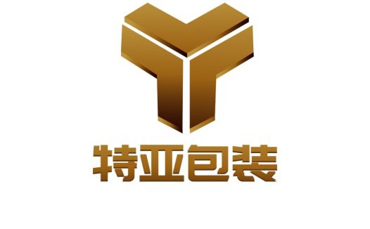 金色立体几何图形logo设计