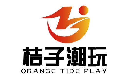 橙色动感人物logo设计