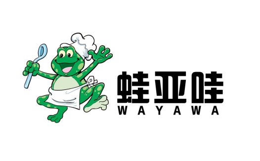 卡通青蛙厨师logo设计