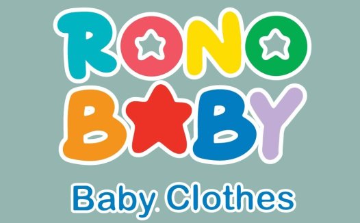 彩色卡通风格的RONO BABY BABY CLOTHES LOGO设计