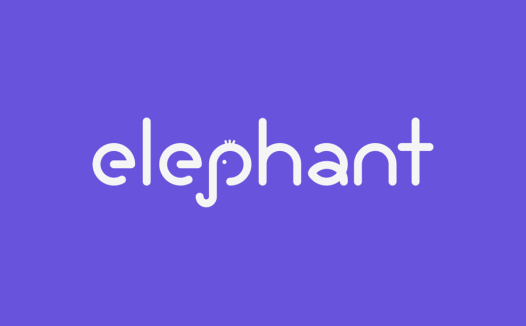 大象主题的简洁现代logo设计