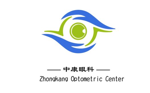 中康眼科logo设计:简洁现代视觉标识