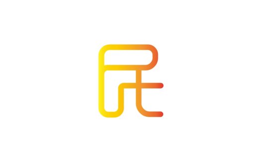 简约渐变色中文字符logo设计