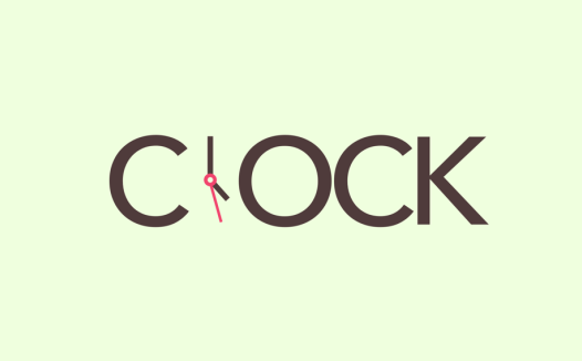简约时钟元素的LOGO设计