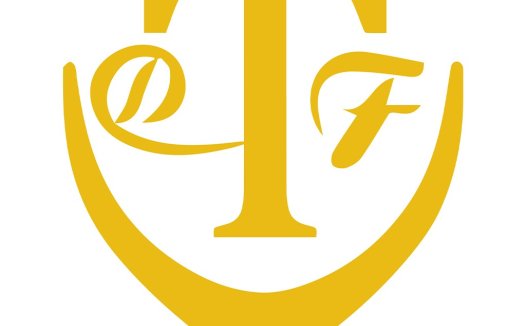金色优雅字母T徽章Logo设计