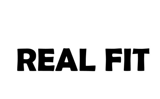 简约风'REAL FIT'字体logo设计
