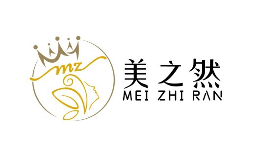 美之之然logo设计:优雅女性品牌标识