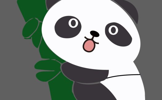 熊猫卡通形象logo设计