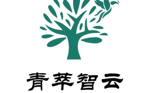 青翠智云logo设计:简约树形标志