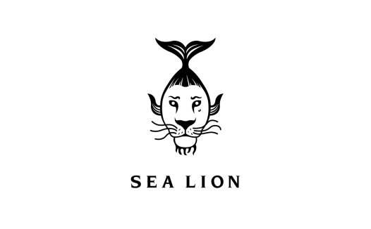 狮子鱼头logo设计